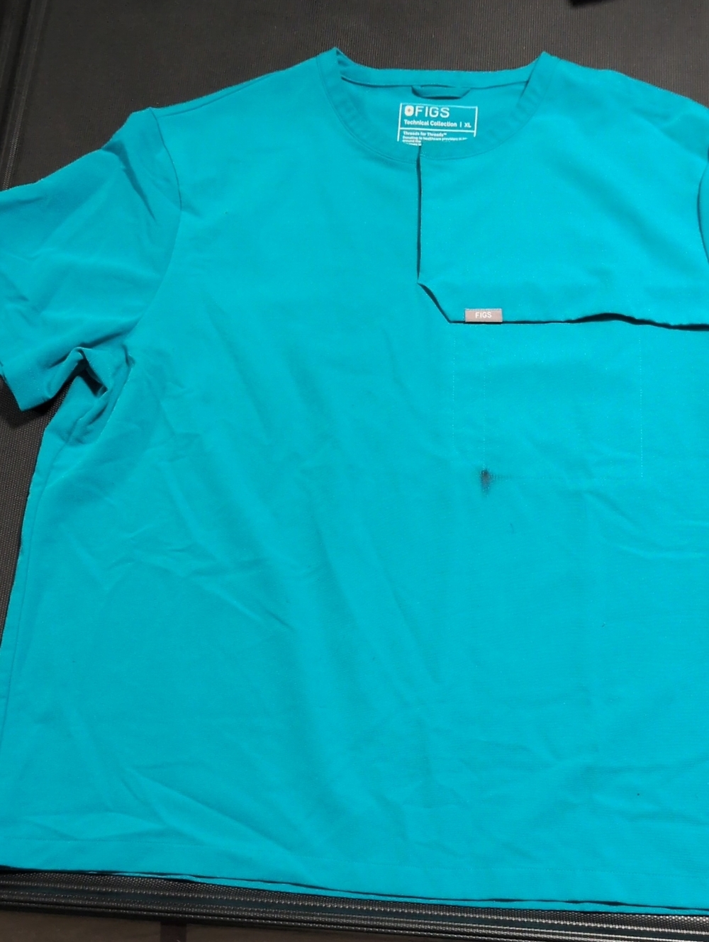 Teal Figs Men's Henley Scrub Top